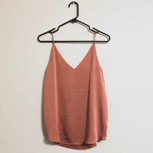 Express Downtown Cami in Blush Rose Gold Pink